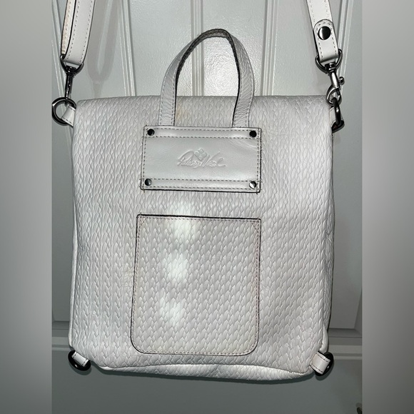 Patricia Nash Twisted Woven Collection Luzille Backpack Shoulder White - Picture 13 of 16